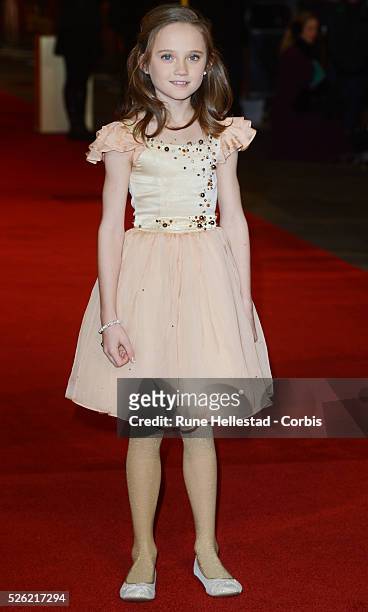 Isabelle Allen attends the premiere of Les Miserable at Odeon, Leicester Square.