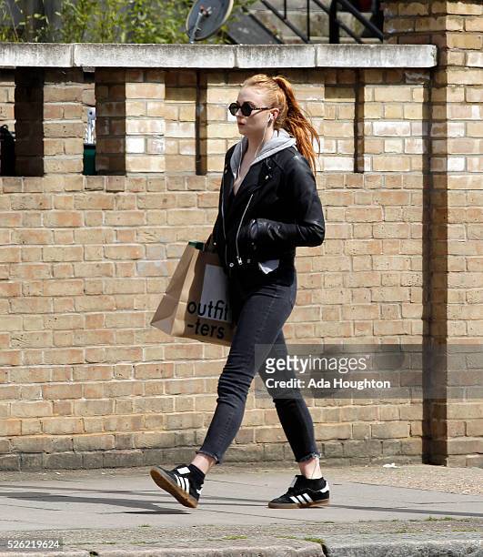 Sophie Turner Sighting on April 26, 2016 in London, England.