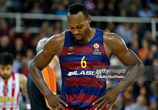 Febrero- ESPANA: Joey Dorsey during the match beetwen FC Barcelona and Olympiakos, corresponding to the week 8 of the Top 16 of the basketball...