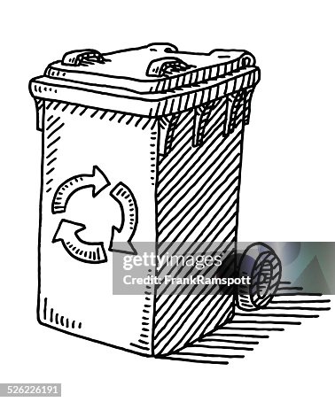 Recycling Waste Container Drawing Recycling Waste Container Drawing