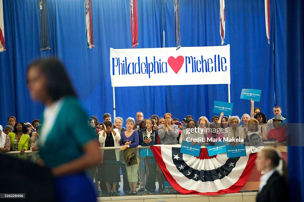 US - 2012 Presidential Elections - First Lady Michelle Obama campaigns in Pennsylvania