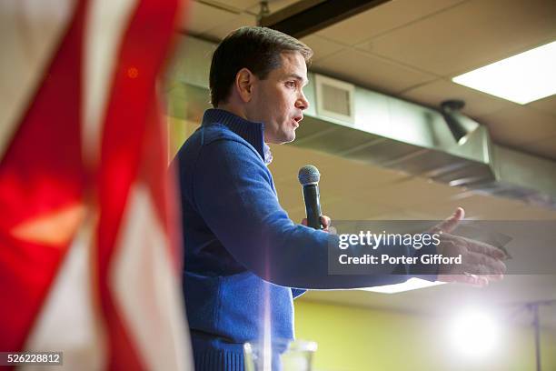 Republican presidential candidate Sen. Marco Rubio, R-Fla., at a town hall style campaign event in Raymond, NH on Sunday, January 3, 2016.