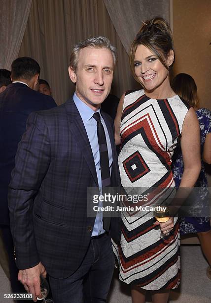Television Host Dan Abrams and Today Show Co-Anchor Savannah Guthrie attend TIME and People's Annual White House Correspondents' Association Cocktail...