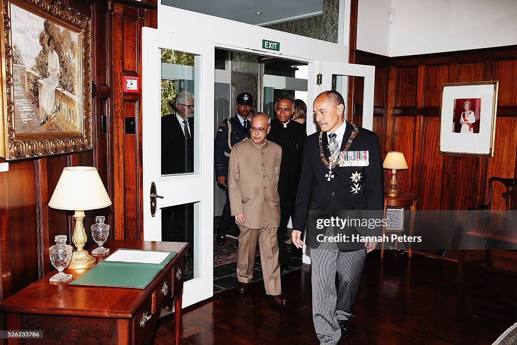 Indian President Shri Pranab Mukherjee Visits New Zealand