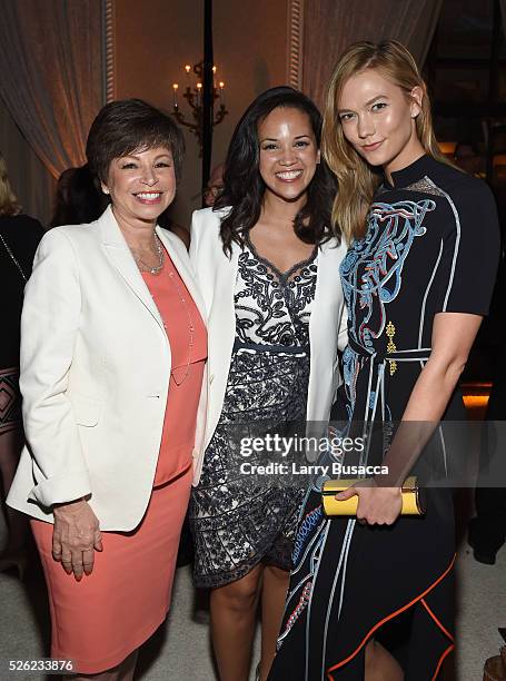 Valerie Jarrett, Laura Jarrett and Karlie Kloss attend TIME and People's Annual White House Correspondents' Association Cocktail Party at St Regis...