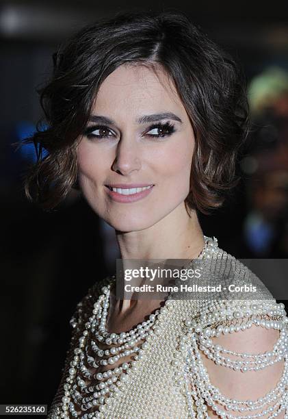 Keira Knightley attend the premiere of "Never Let Me Go" at Odeon, Leicester Square .