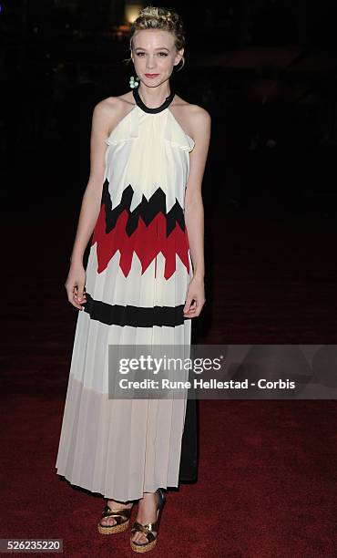 Carey Mulligan attends the premiere of "Never Let Me Go" at Odeon, Leicester Square .