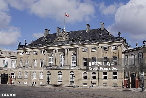 Copenhagen / Denmark. Amaliemborg palace sq. And amalie park on sunday 28 April 2013