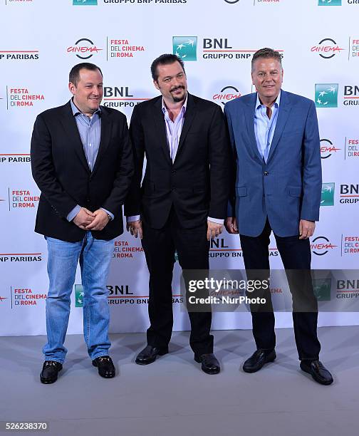 William Sherak, James Vanderbilt,Doug Mankoff at photocall of Festival del Cinema of Rome at Auditorium Parco della Musica.