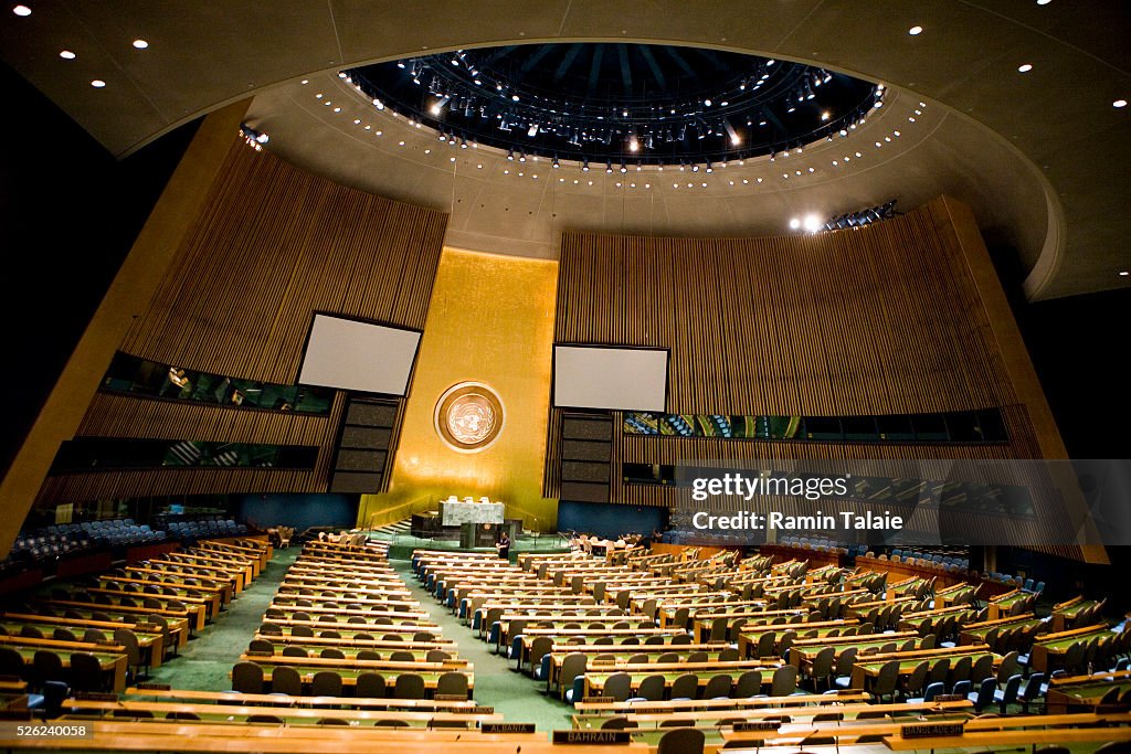 USA - 64th UN General Assembly - Empty Assembly Hall