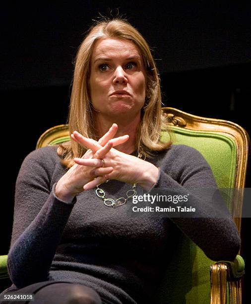Katty Kay, news anchor BBC America in Washington DC and author of Womenomics talks about her book during a Mediabistro.com event in New York City, on...