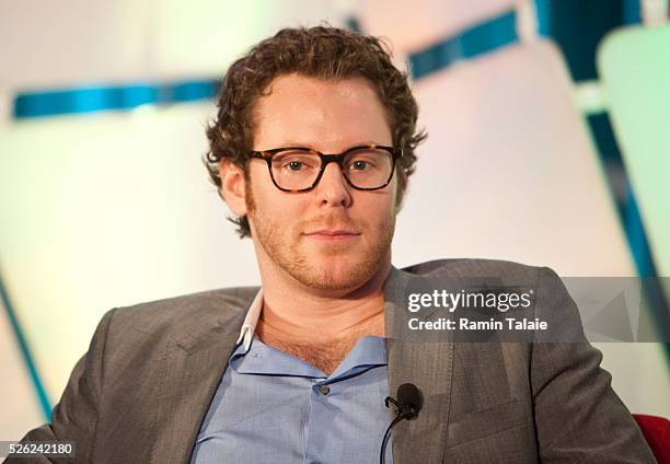 Sean Parker, former Founding President of Facebook and one of the founders of Napster and current Managing Partner at Founders Fund, speaks during...
