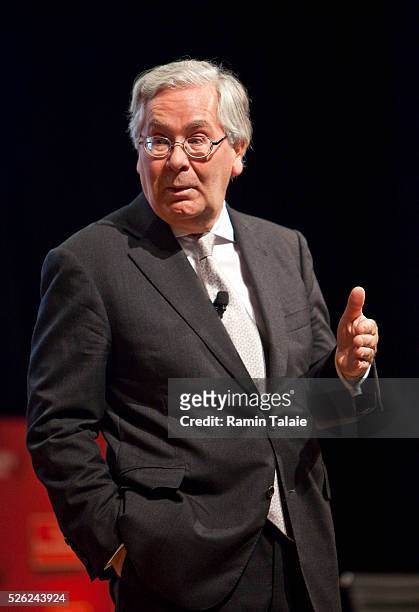 Mervyn King, Governor of the Bank of England, speaks during the 2010 Buttonwood Gathering sponsored by The Economist magazine in New York, on Monday,...