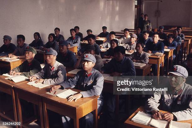 Beijing, China - Students attend a lesson at a Beijing University, May 23 1971.