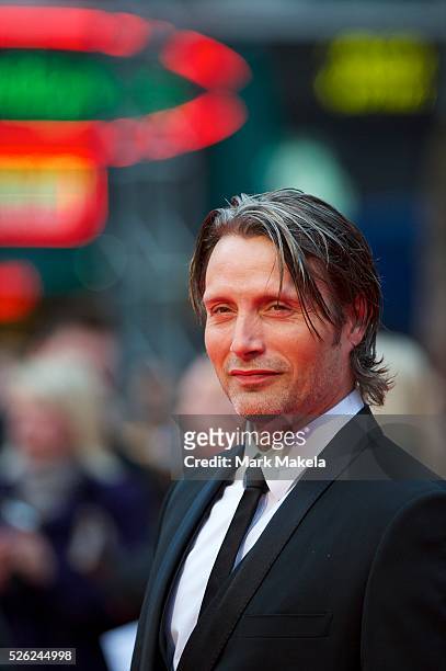 Actor Mads Mikkelsen attends the world premiere of "The Clash of the Titans," a remake of the 1981 film, at Empire Leicester Square, London. With a...