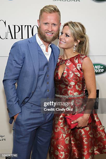 Former ice hockey right wingerValeri Bure and actress Candace Cameron-Bure attend as Jaguar Land Rover sponsor Capitol File's White House...