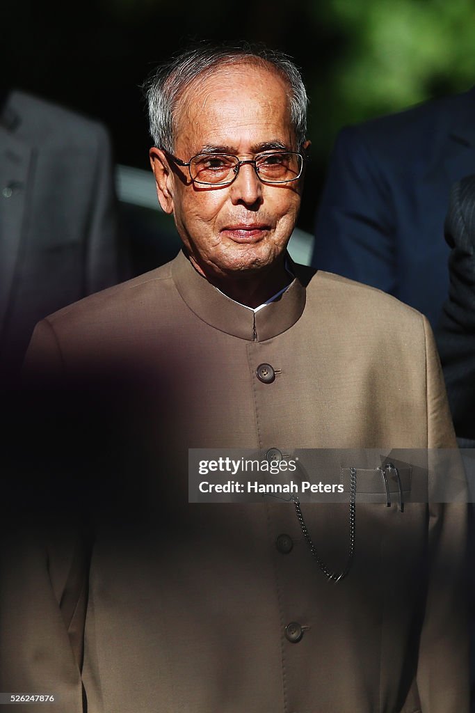 Indian President Shri Pranab Mukherjee Visits New Zealand