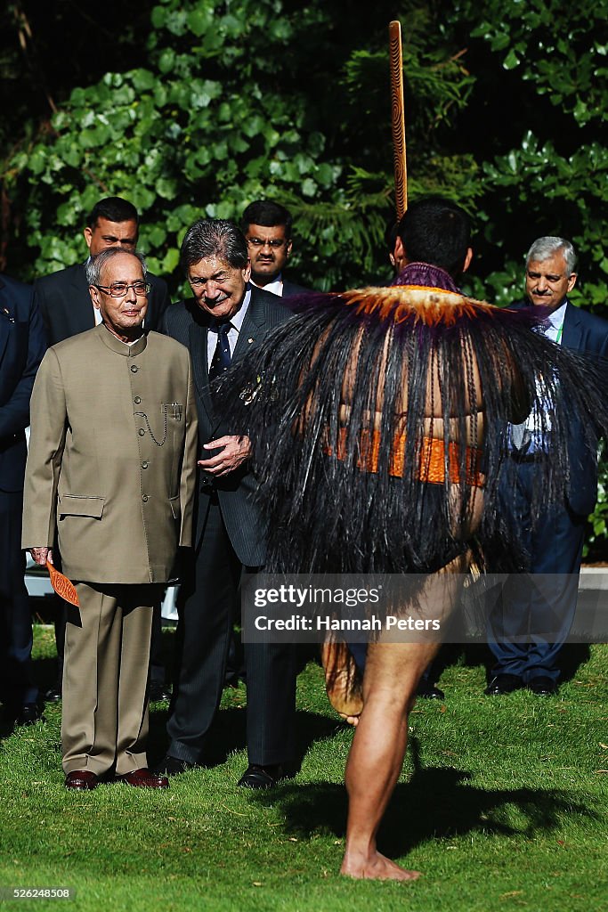 Indian President Shri Pranab Mukherjee Visits New Zealand