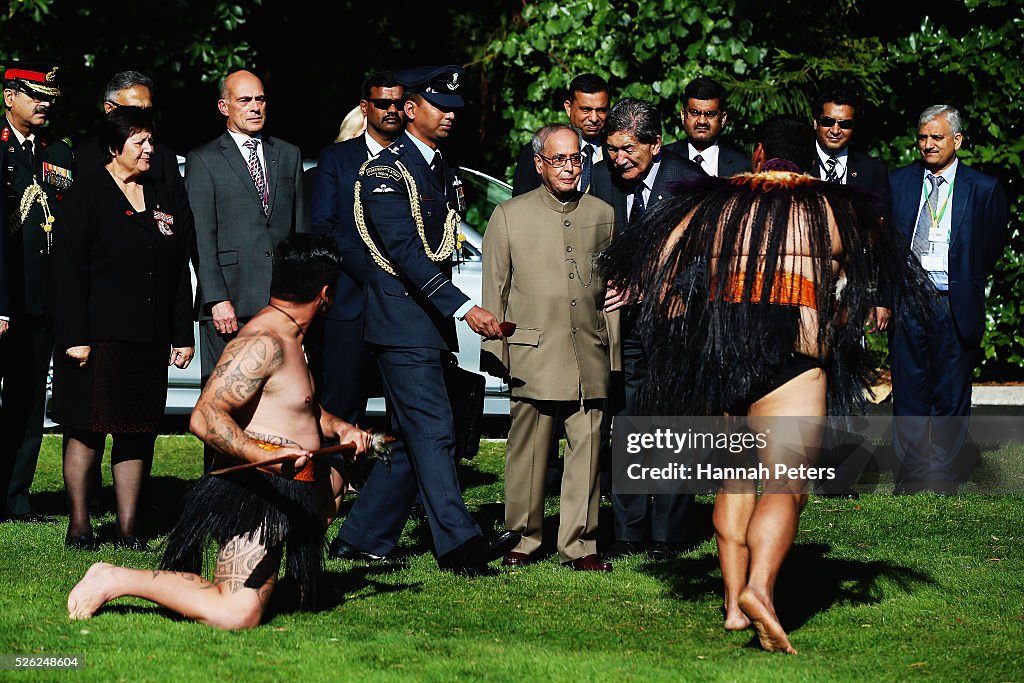Indian President Shri Pranab Mukherjee Visits New Zealand
