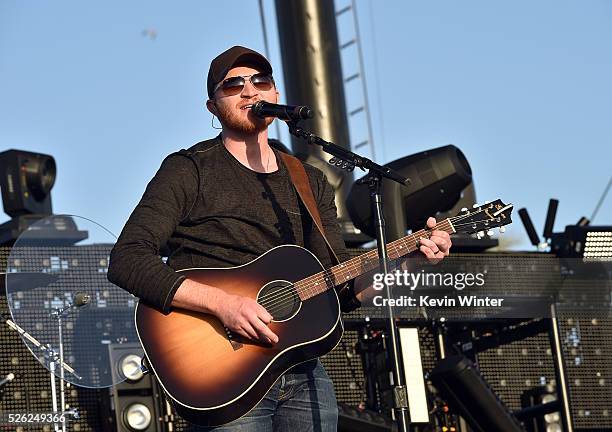 Musician Eric Paslay performs onstage during 2016 Stagecoach California's Country Music Festival at Empire Polo Club on April 29, 2016 in Indio,...