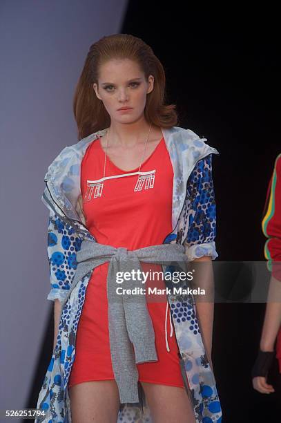 Models take part in the first ever sustainable show during a London Fashion Week at Friary Court, Clarence House, in St. James?s Palace, London on...