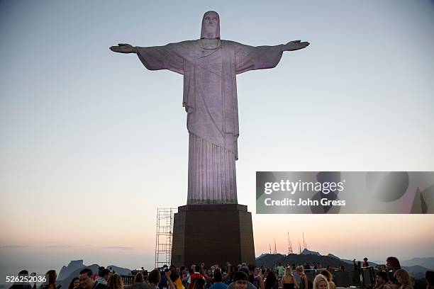 Christ the Redeemer , an Art Deco statue of Jesus Christ in Rio de Janeiro, Brazil, created by French sculptor Paul Landowski and built by the...