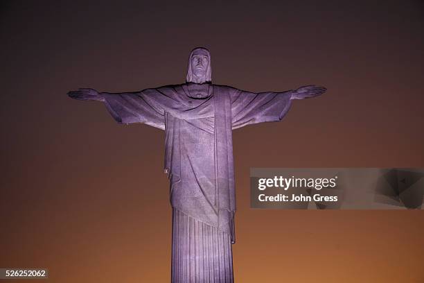 Christ the Redeemer , an Art Deco statue of Jesus Christ in Rio de Janeiro, Brazil, created by French sculptor Paul Landowski and built by the...