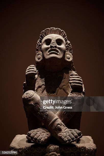 The 16th century statue of the Aztec god Xochipilli at the Museo Nacional de Antropologia in Mexico City, Mexico, September 20, 2015.