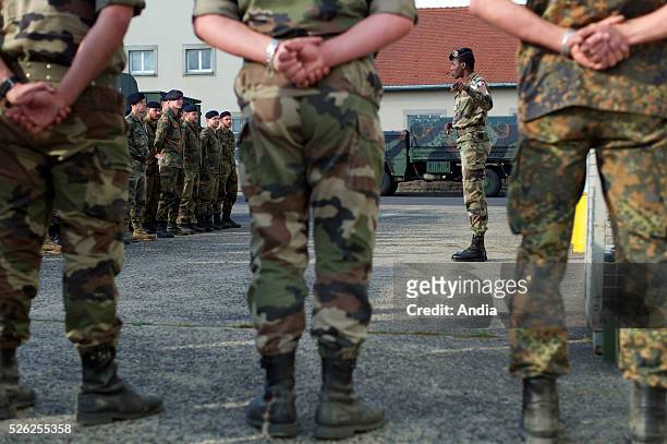 Multinational standing army corps headquartered in Strasbourg , available for the European Union and the Atlantic Alliance . French and Belgian...