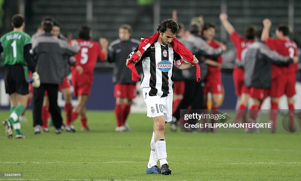 Juventus Alessandro Del Piero walks away