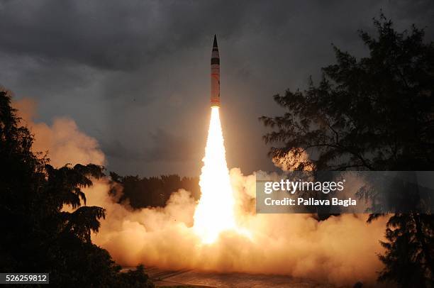 India today successfully test fired for the second time it's long range nuclear capable Agni-5 missile that has a range of over 5000 kilometres....
