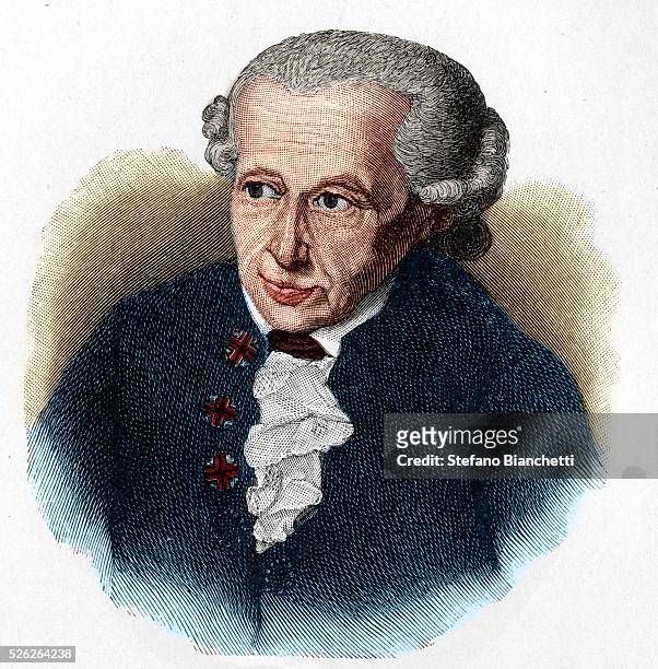 Engraving of Immanuel Kant , German philosopher .�� Stefano Bianchetti/Corbis