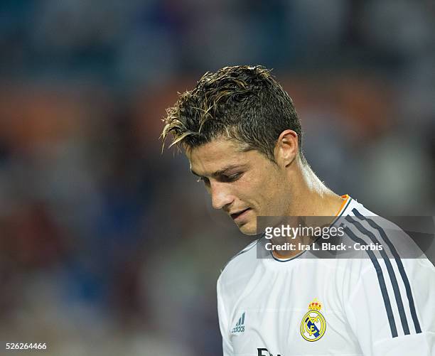 Real Madrid player Cristiano Ronaldo during the Championship match between Chelsea FC and Real Madrid during the Guinness International Champions...