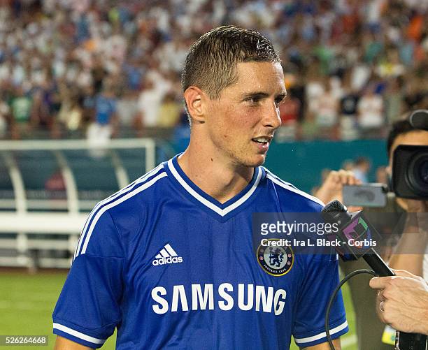 Chelsea FC player Fernando Torres after the Championship match between Chelsea FC and Real Madrid during the Guinness International Champions Cup....