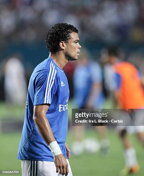 Real Madrid player Pepe during the Championship match between Chelsea FC and Real Madrid during the Guinness International Champions Cup. Real Madrid...