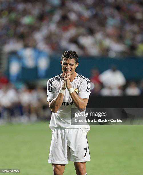 Real Madrid player Cristiano Ronaldo during the Championship match between Chelsea FC and Real Madrid during the Guinness International Champions...