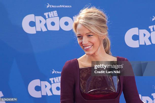 Blake Lively attends The Croods film premiere at the AMC Loews Lincoln Square in New York City. �� LAN