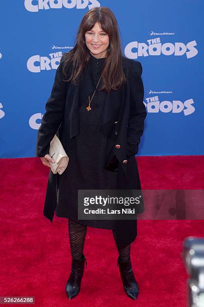 Catherine Keener attends The Croods film premiere at the AMC Loews Lincoln Square in New York City. �� LAN