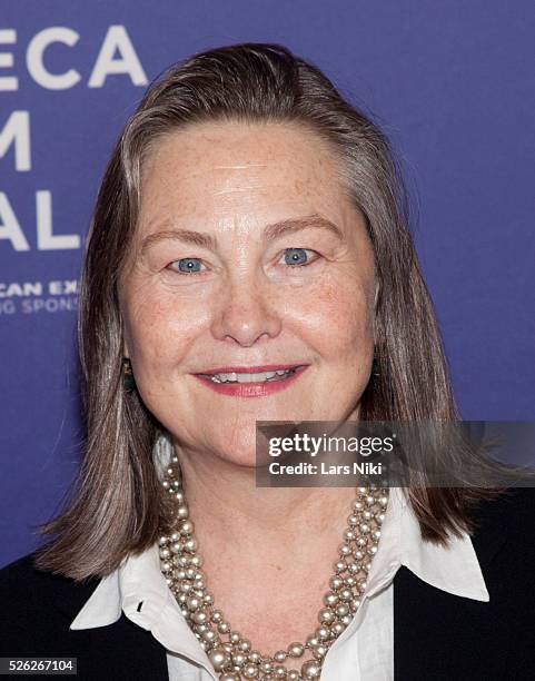 Cherry Jones attends the Elaine Stritch: Shoot Me Premiere during the 2013 Tribeca Film Festival at the SVA Theater in New York City. �� LAN