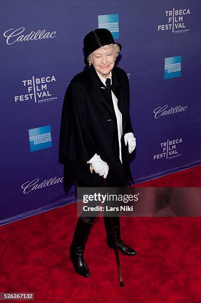 Elaine Stritch attends the Elaine Stritch: Shoot Me Premiere during the 2013 Tribeca Film Festival at the SVA Theater in New York City. �� LAN