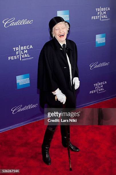 Elaine Stritch attends the Elaine Stritch: Shoot Me Premiere during the 2013 Tribeca Film Festival at the SVA Theater in New York City. �� LAN