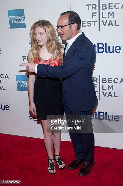 Saxon Sharbino and Clark Gregg attend the Trust Me Film Premiere during the 2013 Tribeca Film Festival at the BMCC in New York City. �� LAN
