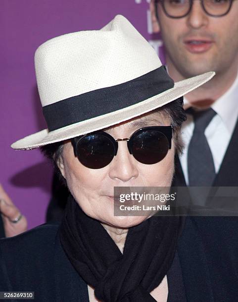 Yoko Ono attends the Gasland Part II Film Premiere during the 2013 Tribeca Film Festival at the SVA Theater in New York City. �� LAN