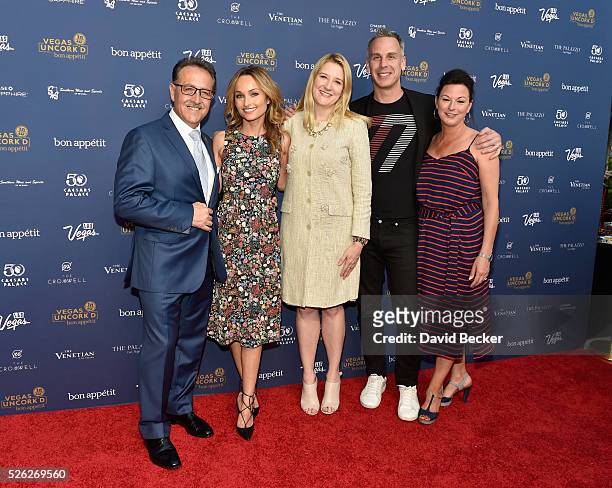 Owner of Bound by Salvatore chef Salvatore Calabrese, chef Giada De Laurentiis, Regional President of The Flamingo, The LINQ and The Cromwell Eileen...