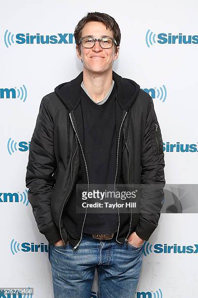 Personality Rachel Maddow visits the SiriusXM Studios on April 29, 2016 in New York, New York.