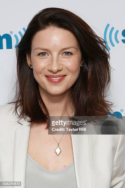 Actress Caitriona Balfe visits the SiriusXM Studios on April 29, 2016 in New York, New York.