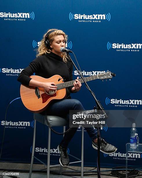 Musician Tori Kelly visits the SiriusXM Studios on April 29, 2016 in New York, New York.