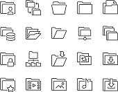 Line Folder Icons
