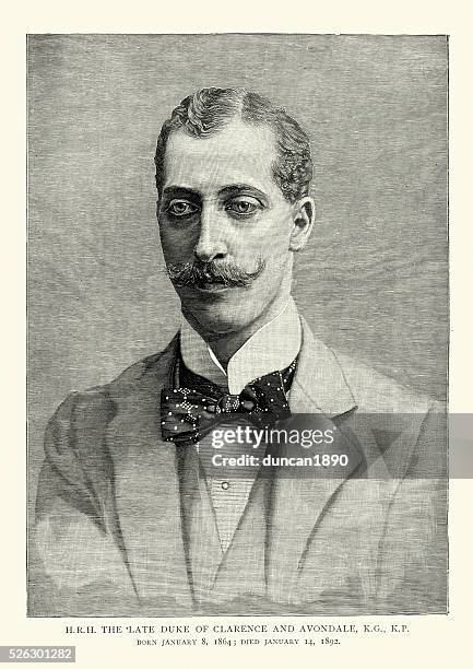 prince albert victor, duke of clarence and avondale - prince albert victor stock illustrations