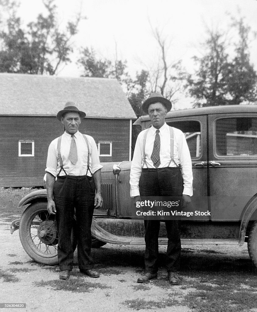 Two guys and their car, ca. 1920